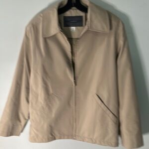 Bromley Collection Suede Jacket with Zipper Gold Pull.   Size S